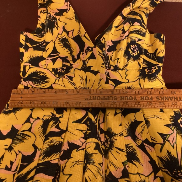 Women’s J Crew Dress flare bold floral design womens size 0 - Picture 6 of 9